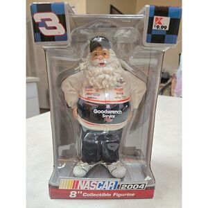 2004 Nascar Earnhardt #3 Goodwrench Trevco 8" Collectible Santa Figurine Vintage